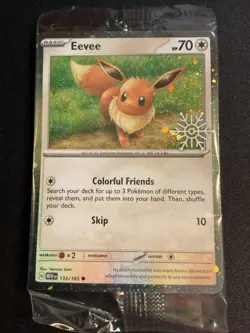 Pokemon TCG - Eevee 133/165 Stamped Promo 2025 Holiday Calendar - SEALED/NM - Image 1