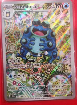Seismitoad IR Pokemon Black Bolt 105/086 English Illustration Rare NM Near Mint - Image 1