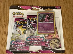 Pokemon TCG: Sword & Shield - Fusion Strike 3-Pack Blister Espeon Slight Damage - Image 1