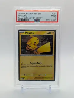 Pokemon🔥PIKACHU 051/162🔥PSA 9🔥POP 4🔥SWIRL tail🔥Cosmos PROMO Temporal Forces - Image 3
