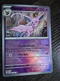 Pokemon TCG Prismatic Evolutions Espeon (Master Ball) 33/131 English NM - Image 1