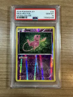 Mew 2016 Pokemon XY Fates Collide Reverse Foil PSA 10 - Image 1