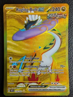 Raging Bolt ex - 218/162 Temporal Forces (Pokemon) Full Art Hyper Golden Rare - Image 1