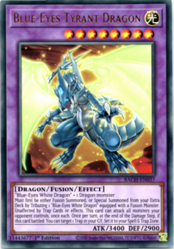 Blue-Eyes Tyrant Dragon - BACH-EN037 - Ultra Rare 1st Edition Yugioh - Image 1