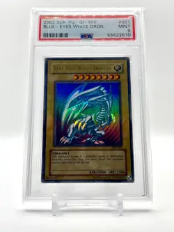Yu-Gi-Oh! Blue-Eyes White Dragon Starter Deck Kaiba Ultra Rare SDK-001 PSA 9 - Image 1