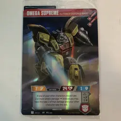 Transformers Omega Supreme Foil Oversize Card Box Topper Sealed Promo - Image 1