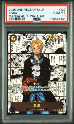 One Piece Sabo SEC Comic Parallel PSA10 Super Rare Comipara Card Collectible - Image 1
