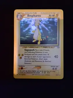 Ampharos Pokemon TCG Neo Genesis Holo Card 1/111 Unlimited Rare LP Condition - Image 1