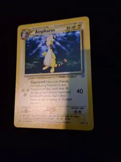 Ampharos Pokemon TCG Neo Genesis Holo Card 1/111 Unlimited Rare LP Condition - Image 3