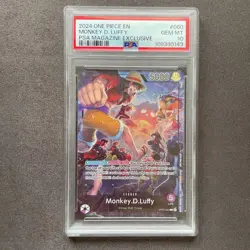 One Piece Monkey D Luffy Magazine Promo English Version PSA10 Rare Card - Image 1