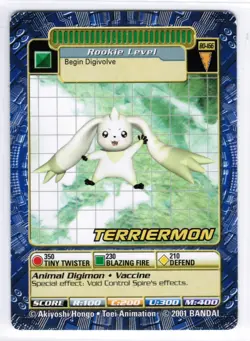 Terriermon - BO-166 - NM/M - Digi-Battle Series 4 2001 - Bandai Digimon Card - Image 1