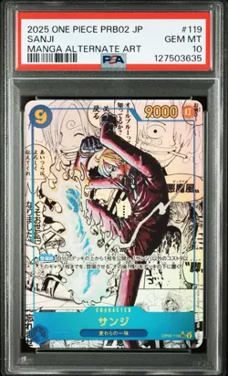 One Piece Sanji SEC Comic Parallel PSA10 Rare Comipara Card Collectible - Image 1