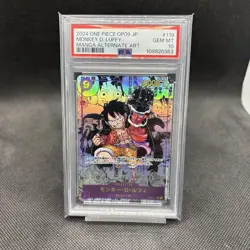 One Piece Monkey D Luffy SEC Comic Parallel OP09 PSA10 Emperor Edition Card - Image 1