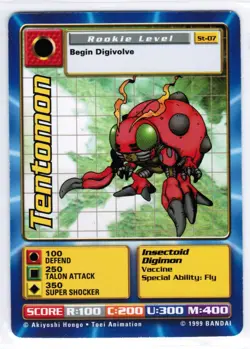 Tentamon - ST-07 - NM/M - Digital Monsters Starter Deck 1999 - Digimon Card - Image 1