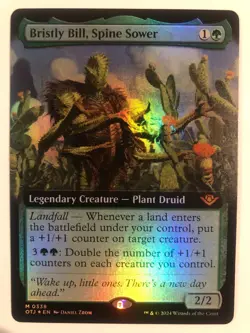 MTG Bristly Bill, Spine Sower Extended Art Foil - OTJ - Near Mint Minimum - Image 2