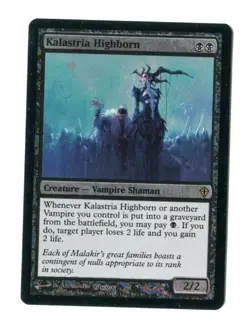 MTG Kalastria Highborn Worldwake WWK Rare FOIL Vampire Drain Life Unplayed NM - Image 1
