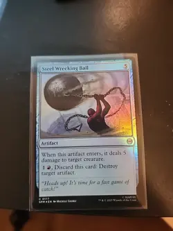 NM Foil Steel Wrecking Ball, MTG, Marvel's Spider-Man, Magic the Gathering, 177 - Image 1