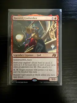 HAZORET, GODSEEKER mtg NM-M Aetherdrift 1 Mythic Promo - Image 1