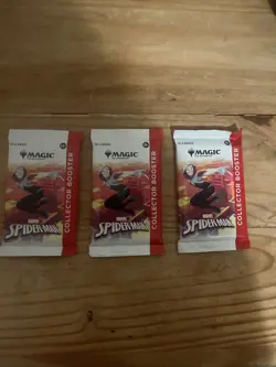 Magic The Gathering MTG Marvel Spiderman 3 SEALED Collector Booster Pack IN HAND - Image 1