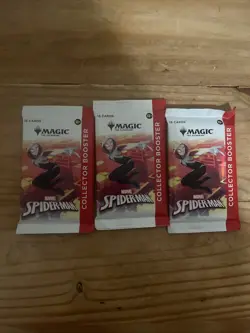 Magic The Gathering MTG Marvel Spiderman 3 SEALED Collector Booster Pack IN HAND - Image 3