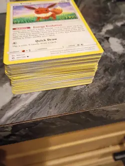 stack of 100 common pokemon Cards With Extra Goodies No Dupes - Image 2