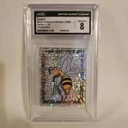 CGC 8 - 1998 Pokemon Merlin Series 1 #S5 BEEDRILL Holo Holographic Sticker - Image 1