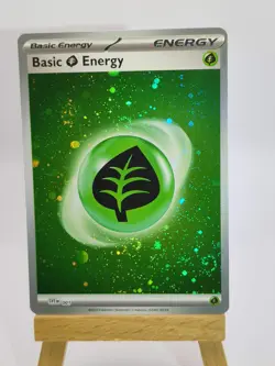 Pokemon Scarlet & Violet 151 Cosmo Holo Grass Energy SVE 001 with 5 swirls - Image 1