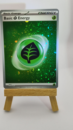 Pokemon Scarlet & Violet 151 Cosmo Holo Grass Energy SVE 001 with 5 swirls - Image 2