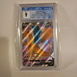 Pokemon - Charizard V SWSH050 Champion’s Path Black Star Promo CGC 9 Mint - Image 1