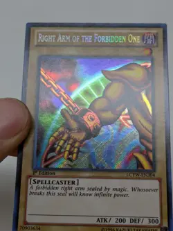 Yugioh Right Arm of the Forbidden One 1st ED LCYW-EN304 Secret Rare NM - Image 3