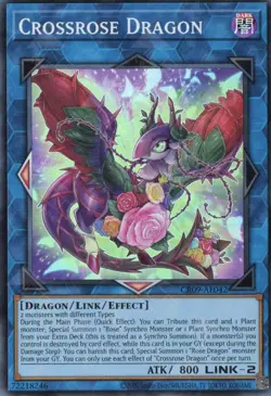 Yugioh Asian-English Crossrose Dragon CR09-AE042 Super Rare - Image 1