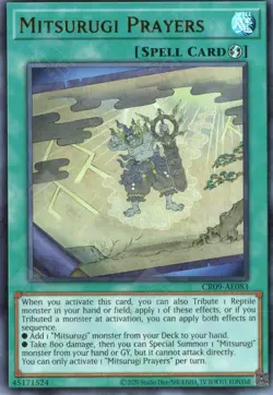 Yugioh Asian-English Mitsurugi Prayers CR09-AE083 Ultra Rare - Image 1
