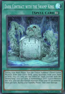 Yugioh Asian-English Dark Contract with the Swamp King CR09-AE027 Super Rare - Image 1