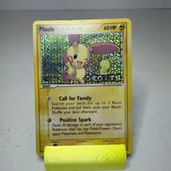 Pokemon TCG Plusle EX Deoxys 44/107 Reverse Holo Uncommon Card - Image 1