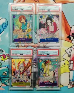 One Piece Illustration Box Promo Cards Vol 1 & 2 PSA 10 Set Nami Boa MariaYamato - Image 1
