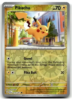 Pikachu - (Reverse Cosmos Holo) 018/091 Promo Miscellaneous Cards & Products NM - Image 1