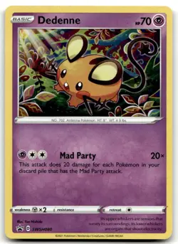 Dedenne SWSH080 Promo SWSH: Sword & Shield Promo Cards NM - Holo - Image 1