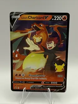 Pokemon Lance's Charizard V SWSH133 Celebrations Promo ( Not a Jumbo) NM Card - Image 1