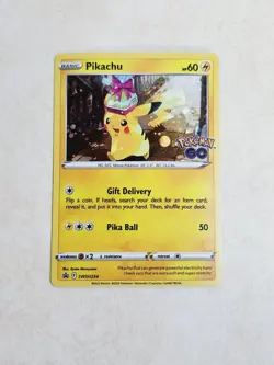 Pikachu SWSH234 Pokemon Go (Holo Black Star Promo) Pokemon Card - Image 1