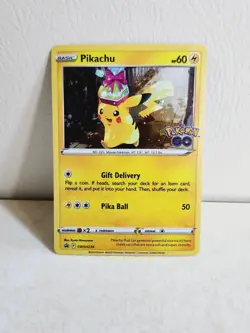Pikachu SWSH234 Pokemon Go (Holo Black Star Promo) Pokemon Card - Image 2