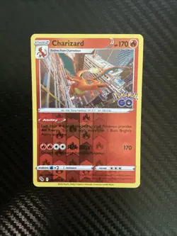 CHARIZARD REVERSE HOLO 2022 POKEMON GO SWORD & SHIELD 010/078 NM - Image 1