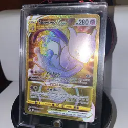 Mewtwo VSTAR 086/078 Gold Secret Rare - Pokemon GO English TCG - NM - Image 1