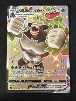 POKEMON TCG RILLABOOM VMAX SV106/SV122 SHINING FATES ULTRA RARE HOLO ENGLISH - Image 1