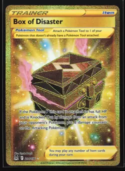 Pokemon Box of Disaster 214/196 Lost Origin Gold Secret Rare Holo NM - Image 1