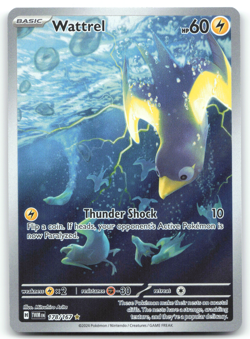 Pokemon Wattrel - 178/167 - Twilight Masquerade - Illustration Rare - NM - Image 1