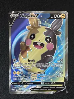Morpeko V 190/202 Pokemon Sword And Shield Base Set Ultra Rare Full Art NM - Image 1