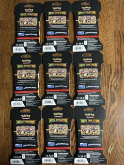 Pokemon TCG (9) Mega Evolution Sleeved Booster Packs - Assorted Sleeve Arts - Image 2