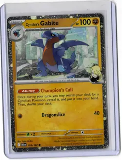 Pokemon CYNTHIA'S GABITE 103/182 - Destined Rivals - Cosmo Holo - Image 1