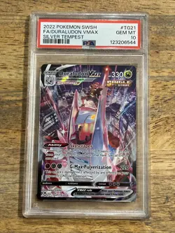 GRADED PSA 10 2022 Pokemon SWSH FA/Duraludon VMax Silver Tempest #TG21 - Image 1