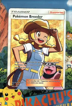 Pokemon TCG Pokemon Breeder (Full Art) 73/73 Shining Legends Holo NM/M - Image 1